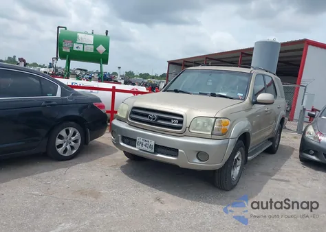 2002 Toyota Sequoia Sr5 V8 z USA, uszkodzony, nr VIN 5TDZT34A42S082124